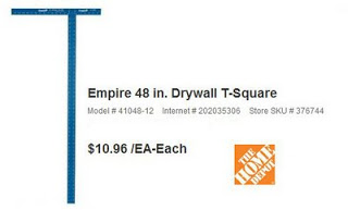 48 in. Drywall T-Square