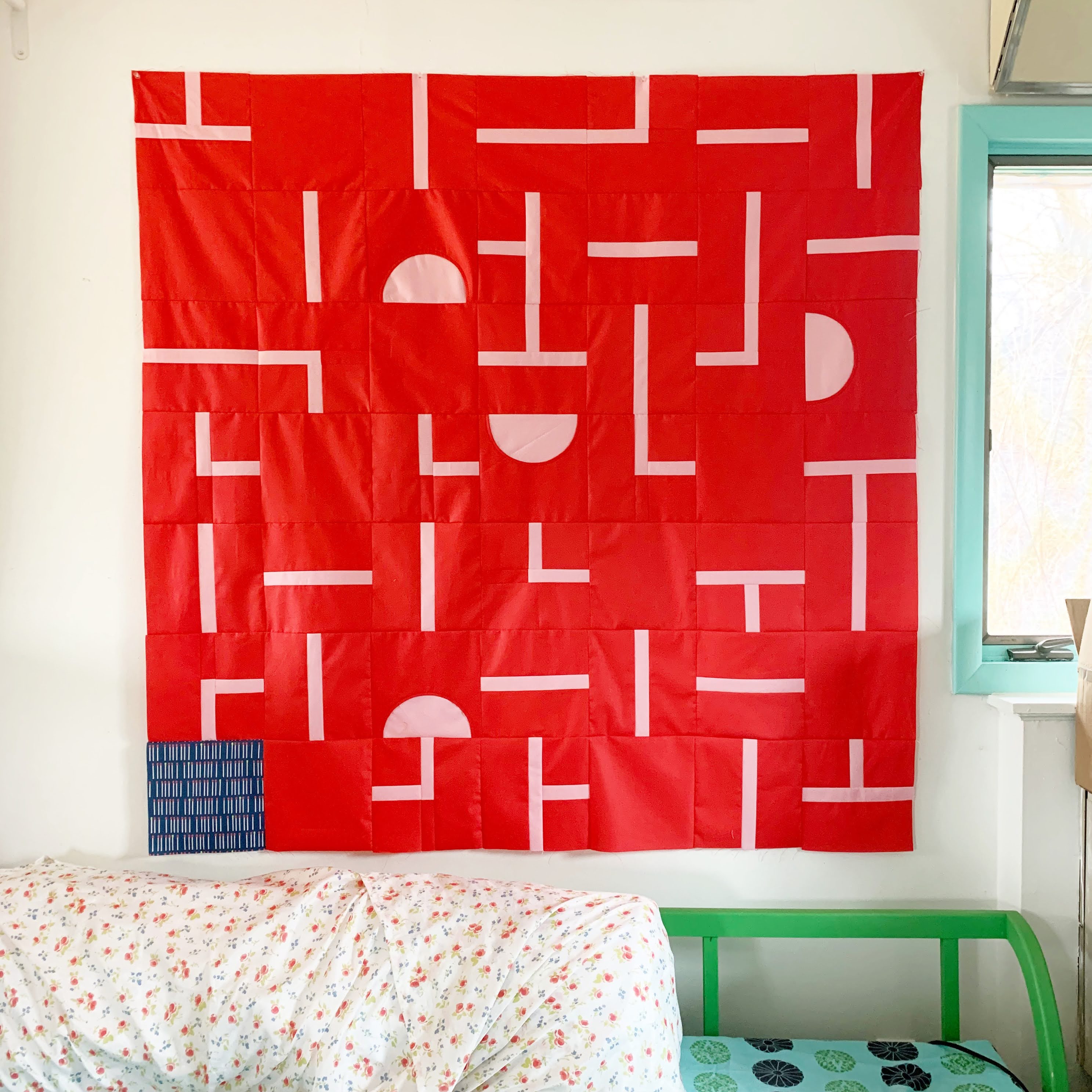 The Drexel Tile Quilt by Rossie Crafts is a fun, fast, and fresh quilt that can be made in almost any color combination