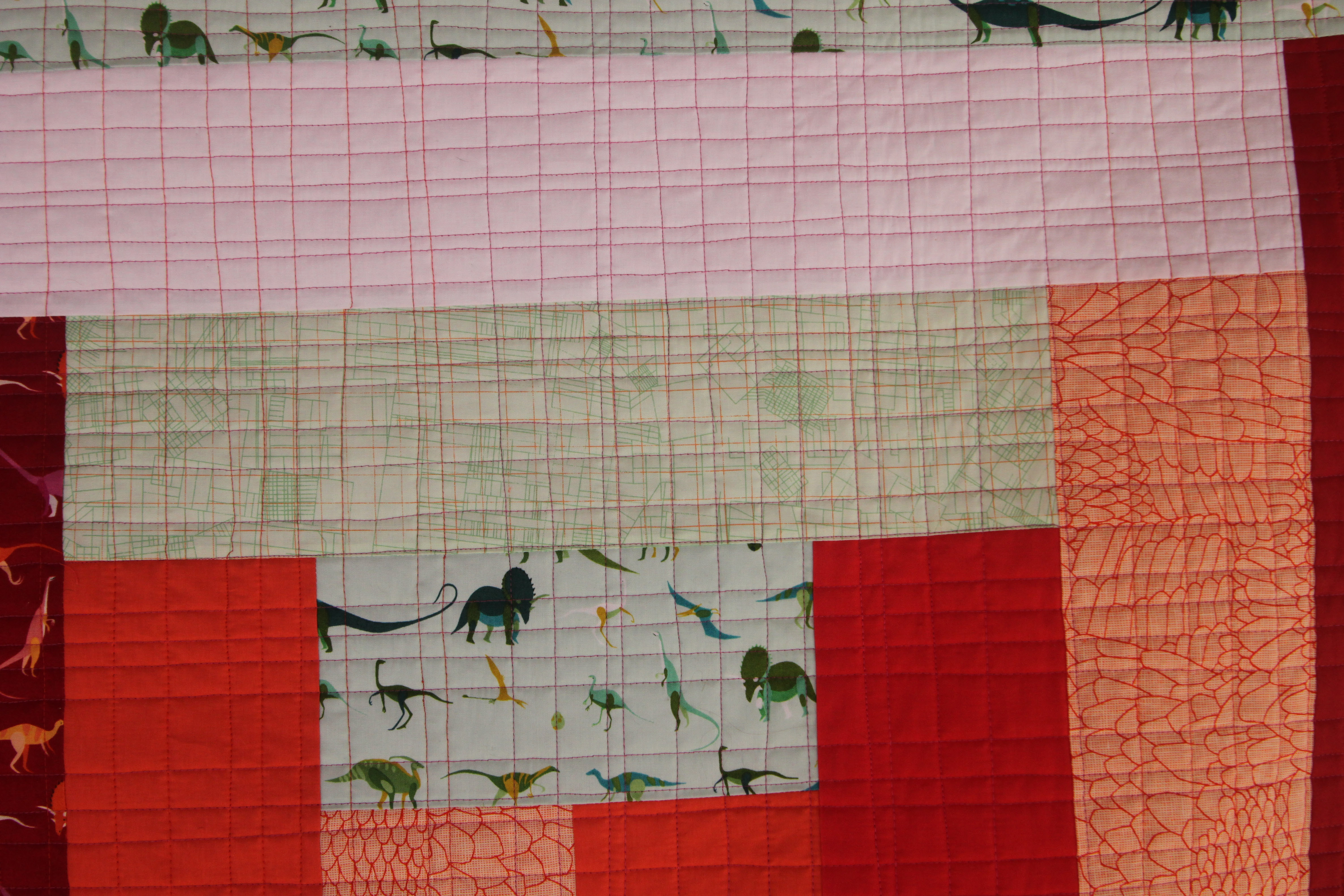 photo of quilting on Rossie's Ray quilt