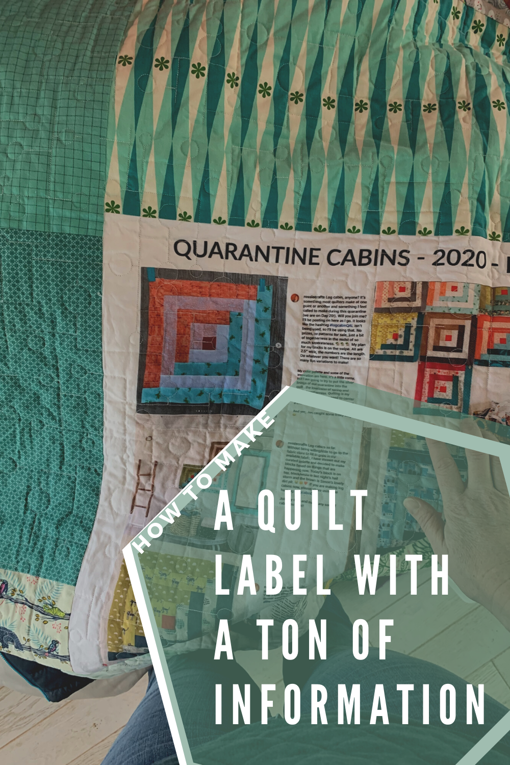 an infographic that says "a quilt label with a ton of information"